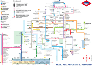 マドリード地下鉄路線図